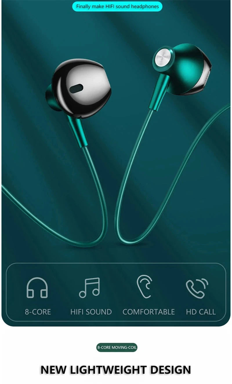 Type-C In-Ear Wired Karaoke Headphones 3.5mm Stereo Music GlowCart