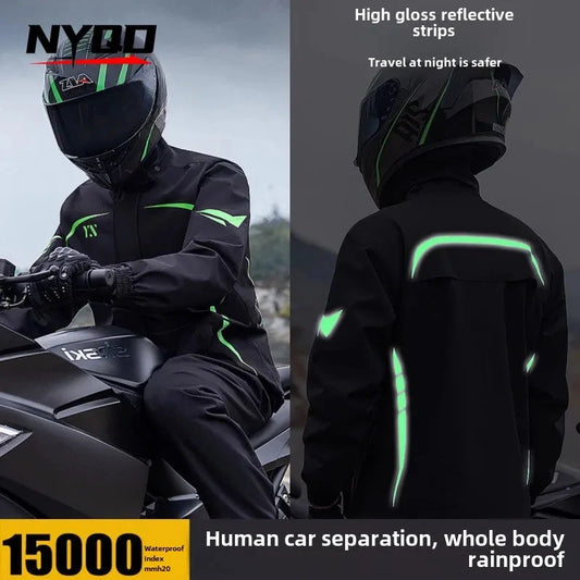 Rain Proof Riding Suit Motorcycle Raincoat for Men and Women GlowCart