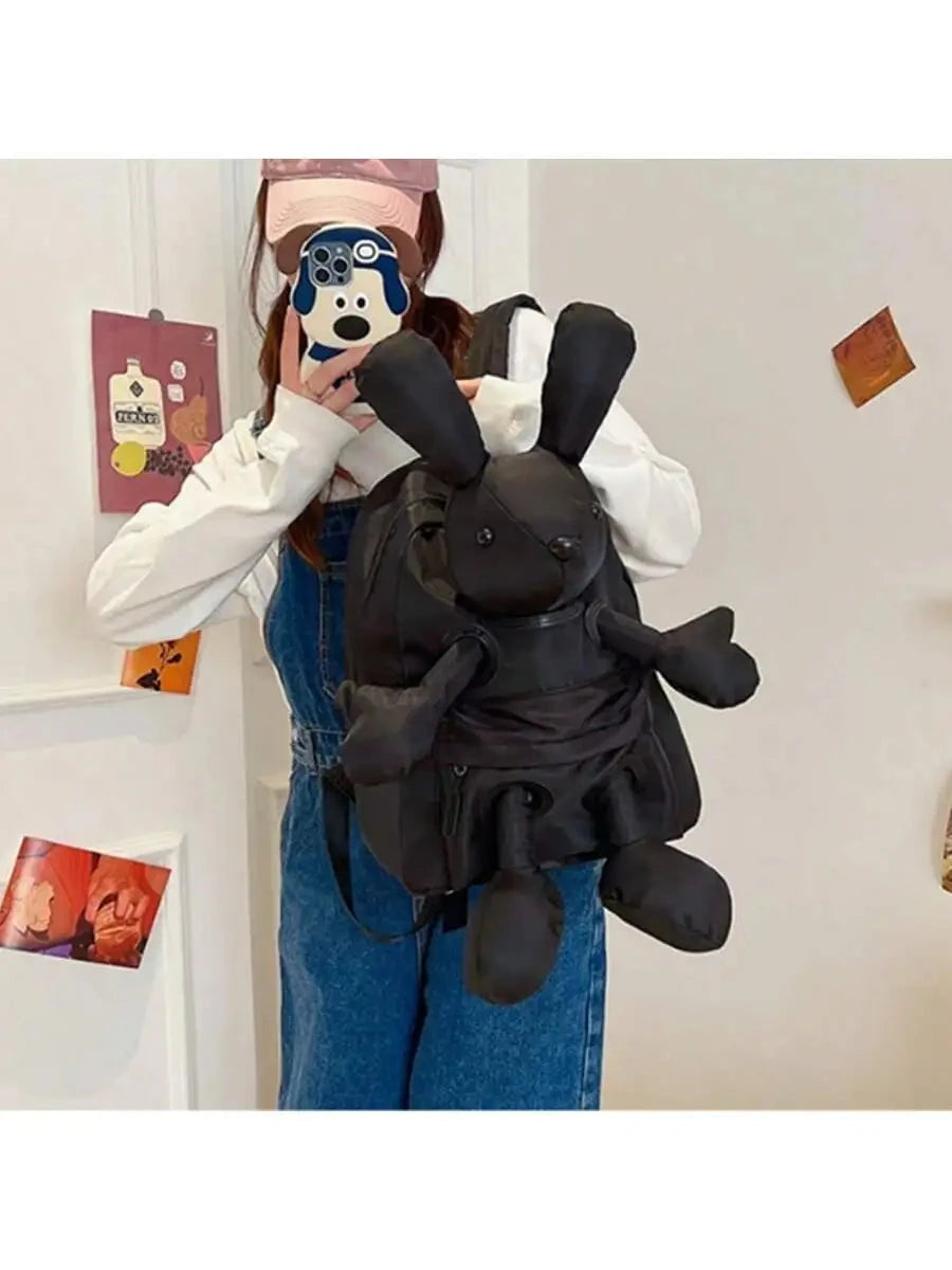 Cute Cartoon Rabbit Lightweight Foldable Backpack, Large GlowCart