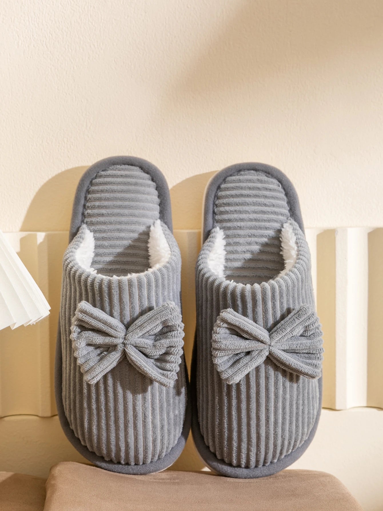 Fashion Women's Bow Slippers Fall/Winter Indoor Bedroom