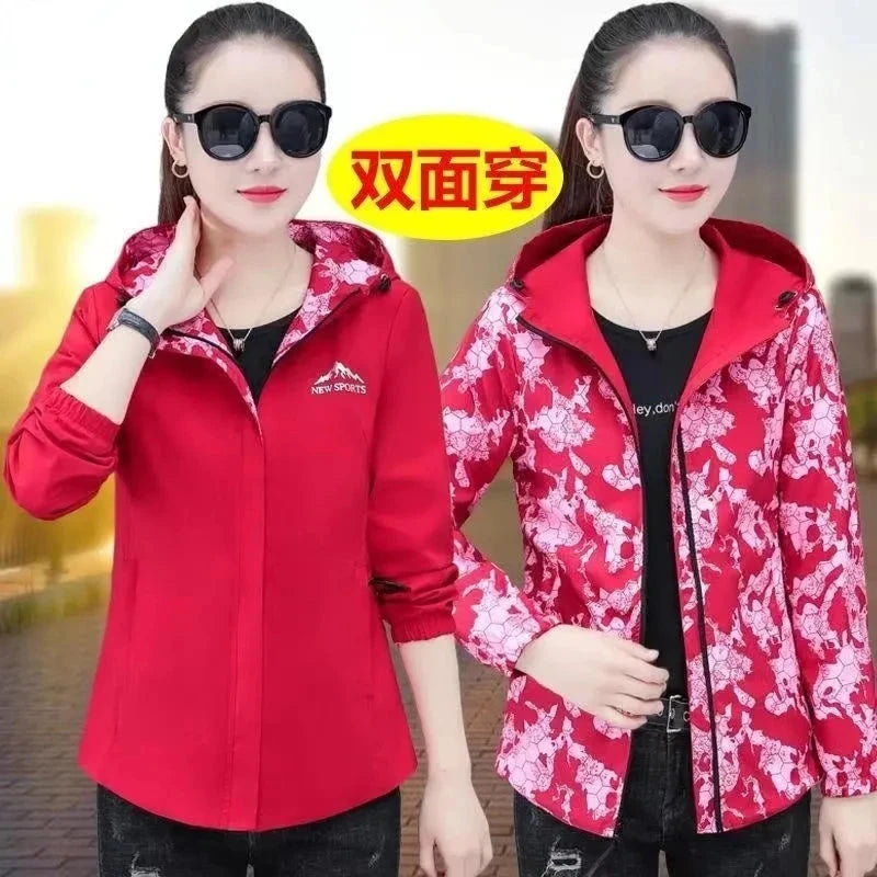 Double-Sided Windbreaker Mid-Length Women's Coat 2023 New GlowCart