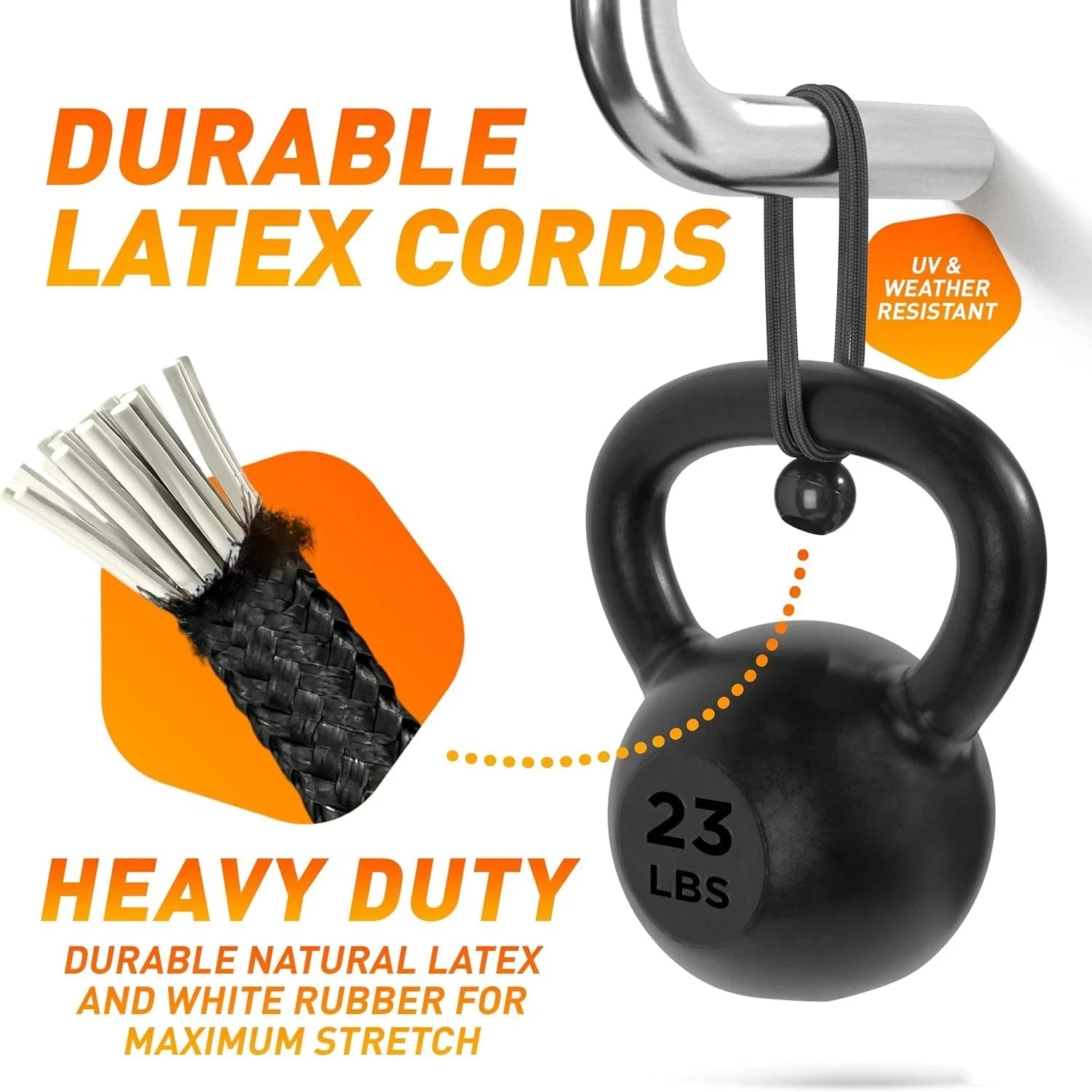 YANBIGUO 50-Pcs Bungee Balls,Black Cord for Canopy Tarp, UV GlowCart