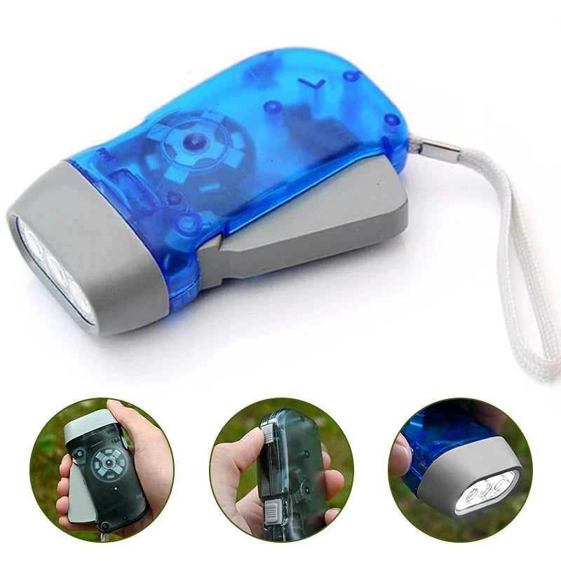 Outdoor Self-Powered Dynamo Flashlight Camping Hiking Hand GlowCart