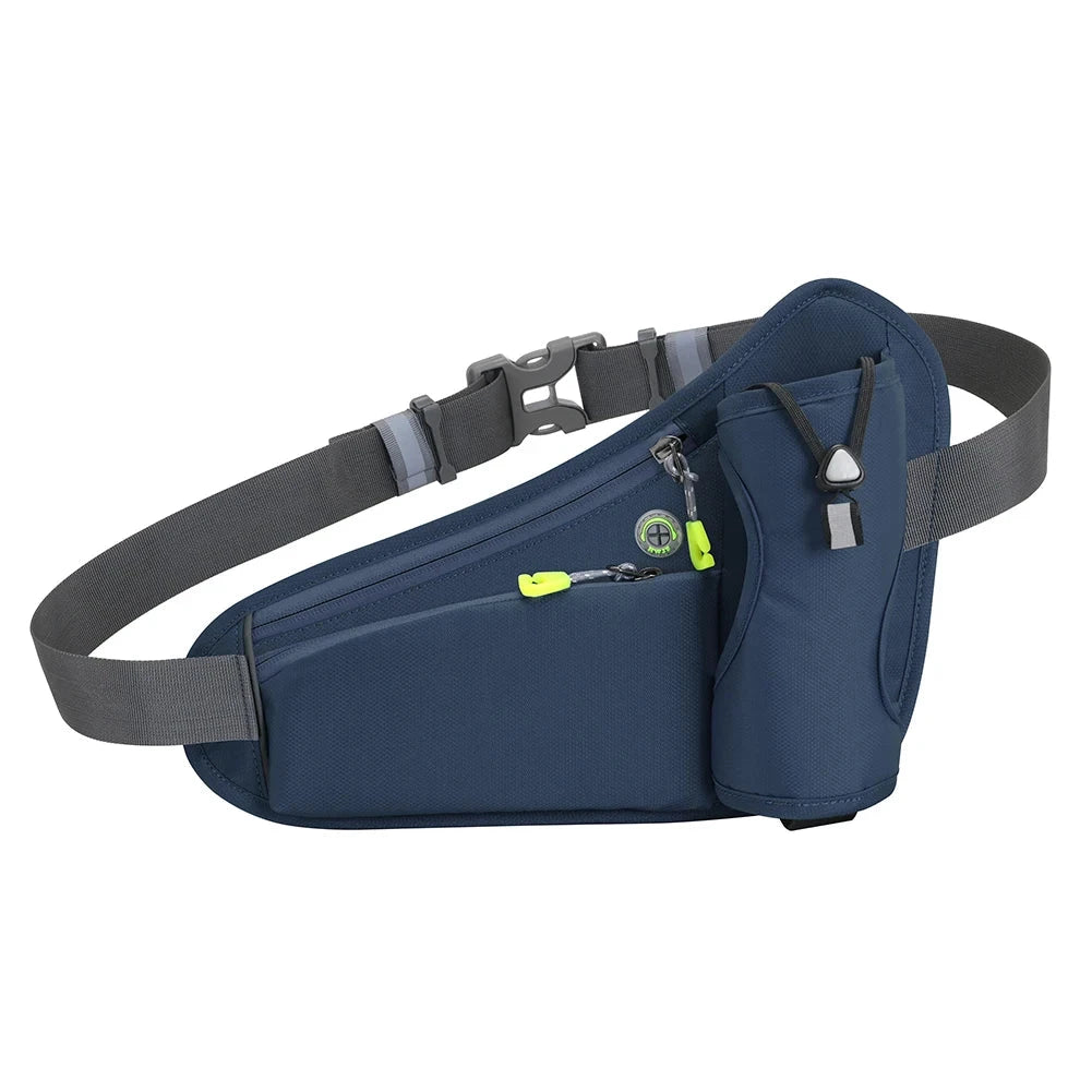 Sport Waist Pack Large Capacity Hydration Belt Pack Multifunction Water Bottle Holder Bag Waterproof for Running Cycling GlowCart