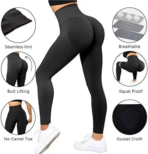Seamless Knitted Leggings Fitness GYM Pants Women's High GlowCart