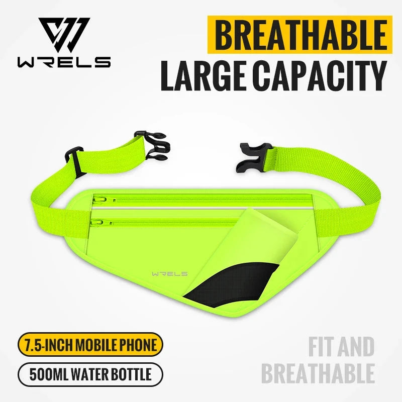WRELS Adjustable Running Belt with Water Bottle Holder Reflective Hydration Waist Pack for Hiking Jogging Unisex GlowCart