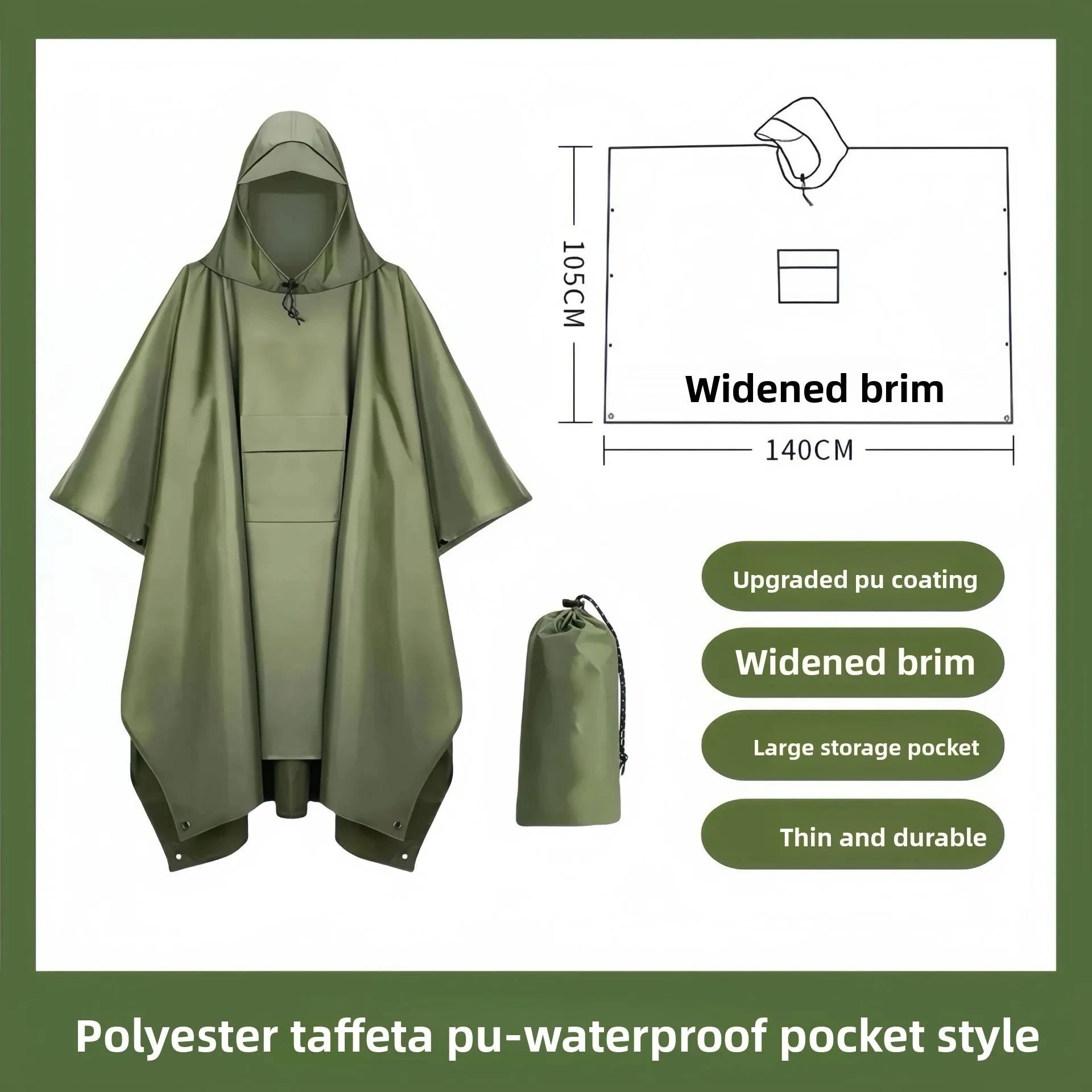 Outdoor Military Raincoat Waterproof Poncho For Camping GlowCart