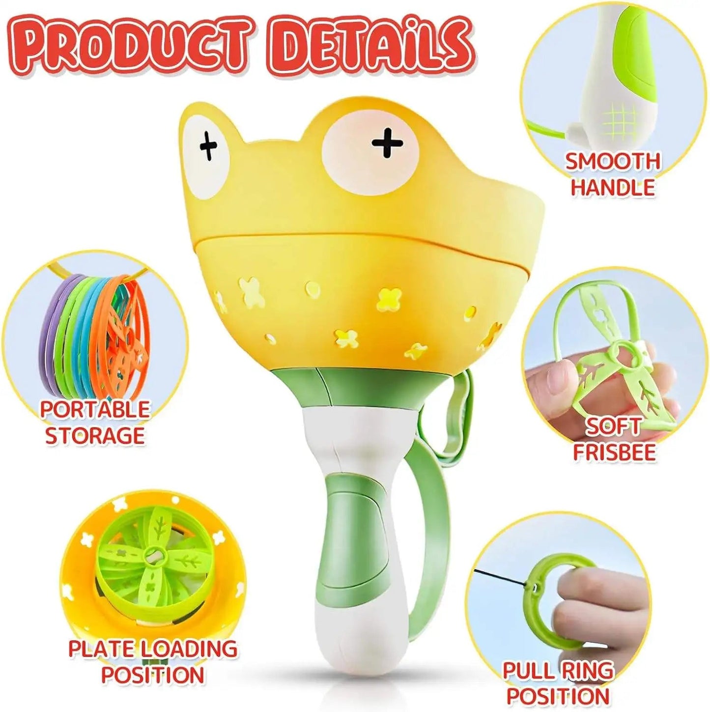 Wind-up Ejection Flying Saucer Toy Kids Outdoor Toy GlowCart