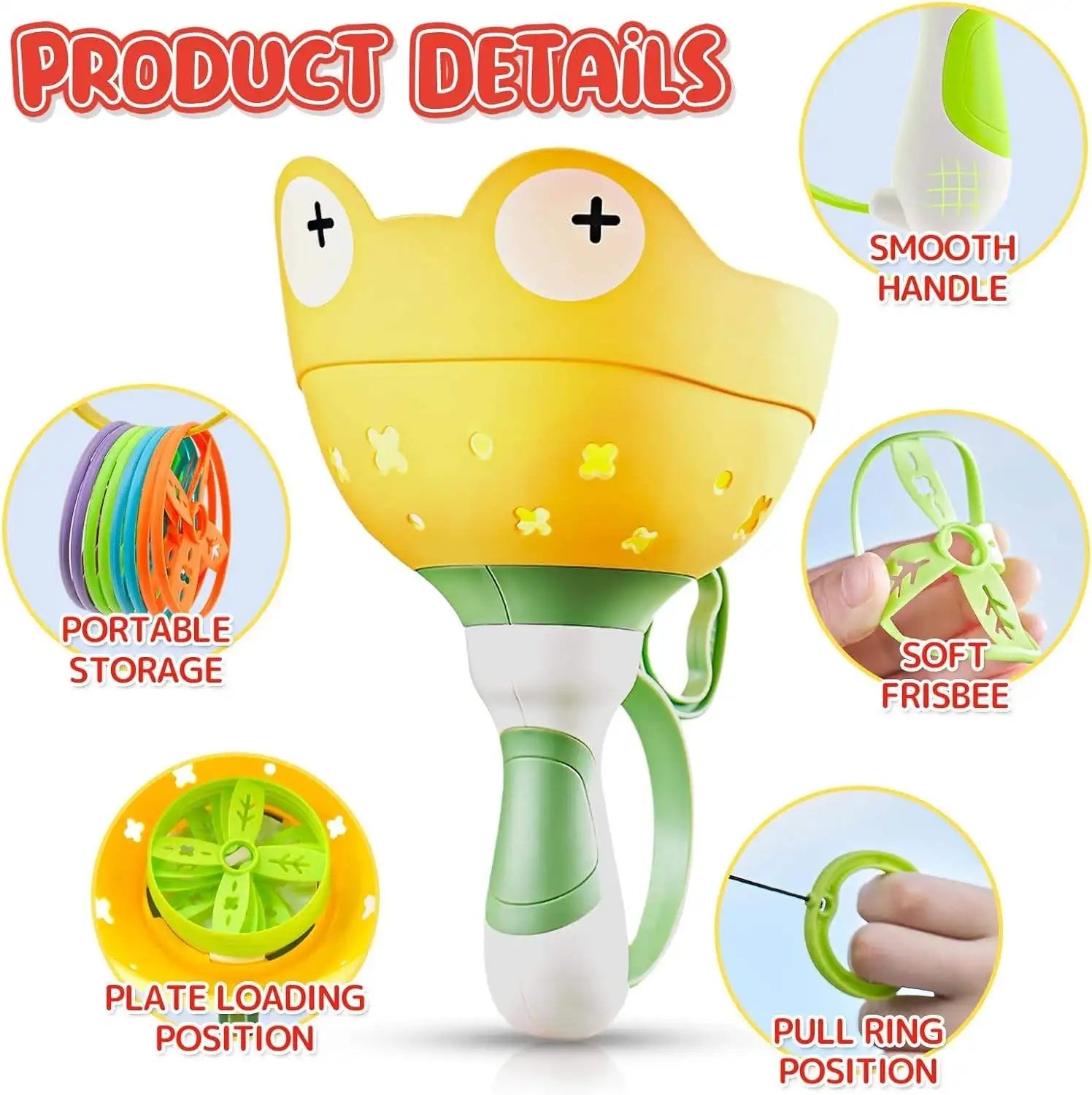 Wind-up Ejection Flying Saucer Toy Kids Outdoor Toy GlowCart