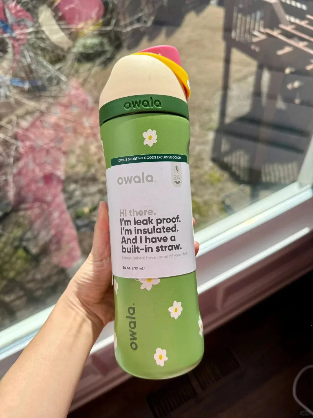 Owala Insulated Stainless Steel Water Bottle with Straw, GlowCart