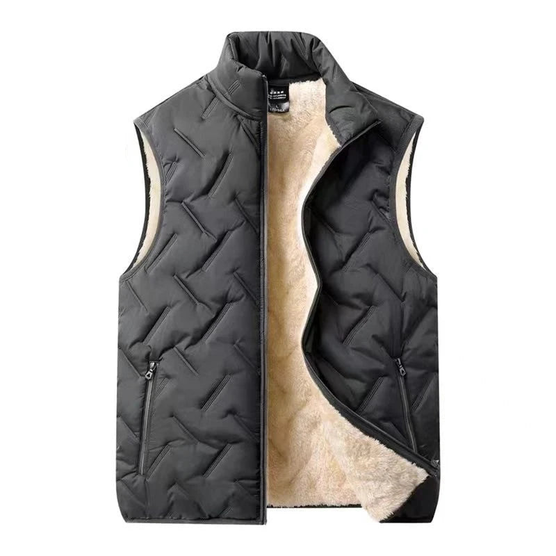 Men's down Vest Thiened Fce Lined Large Size Wear Resistant GlowCart