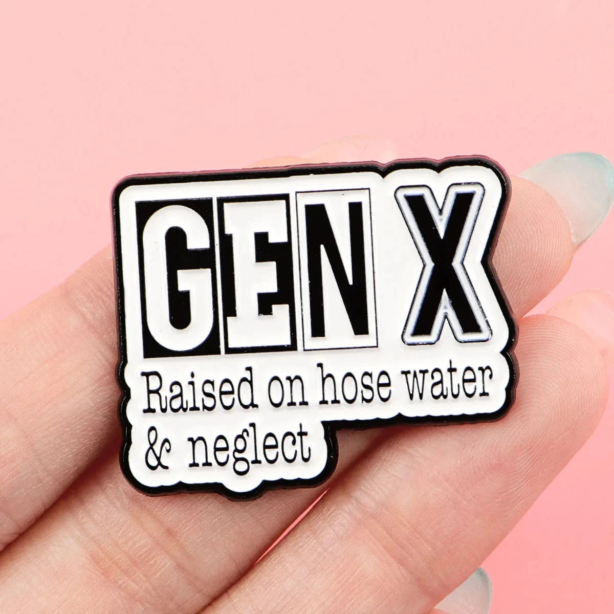 Gen X Humor Enamel Pin Quote Brooch Pines Lapel Pins Badge GlowCart