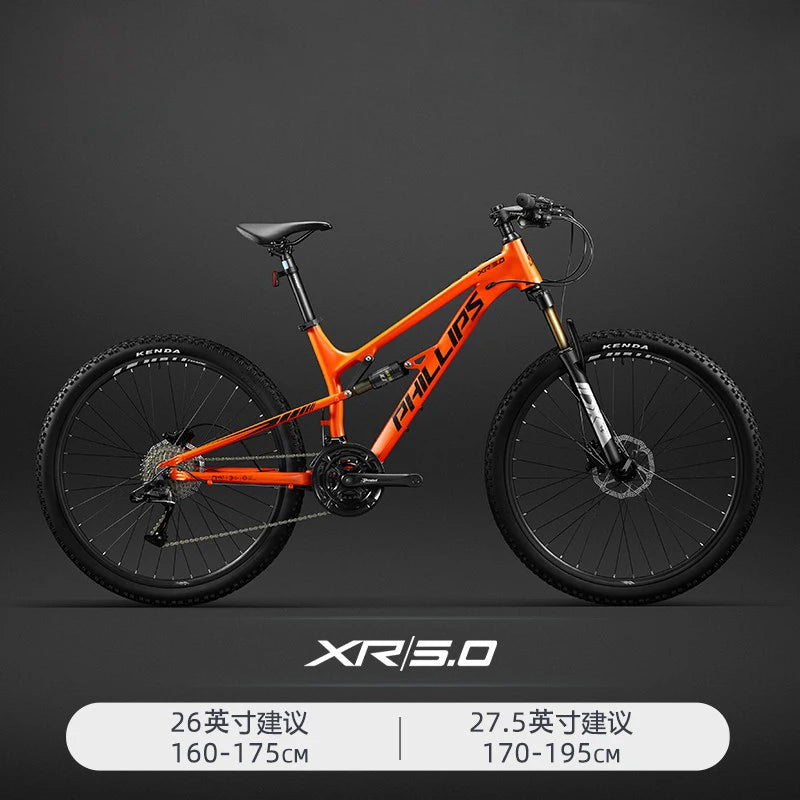 26/27.5 inch mtb Soft Tail DH Mountain Bike 27/33 speed Cross Country Bicycle aluminum alloy Full Suspension Downhill bicicleta GlowCart