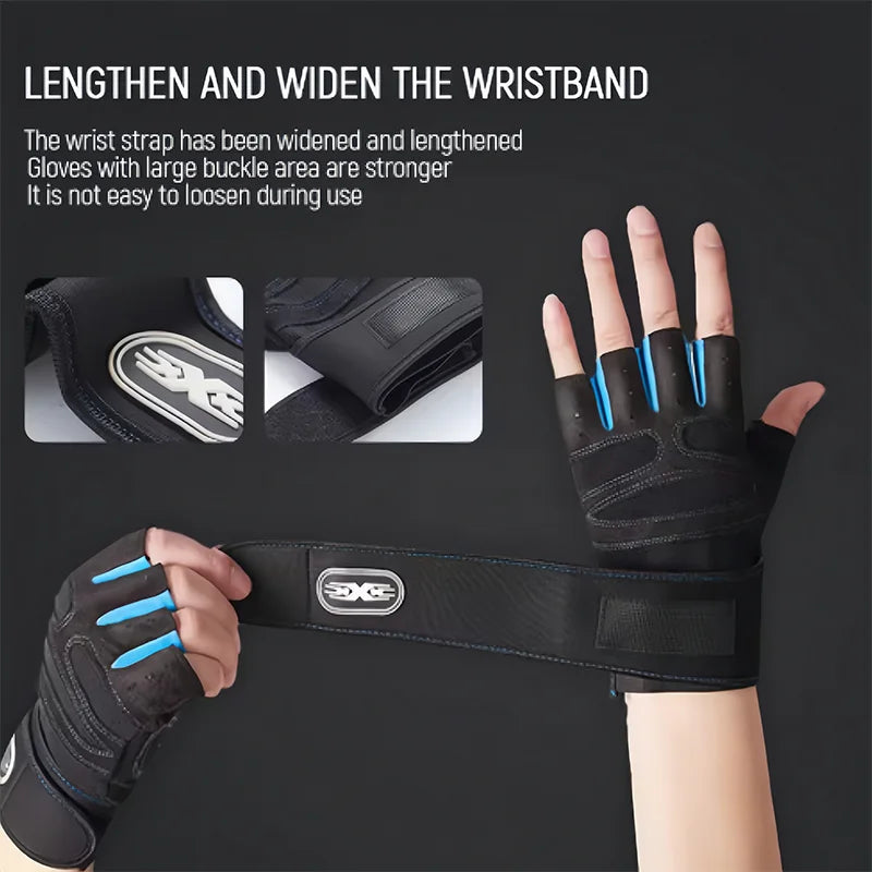 Mountain Road Sports Protective Gloves Half-Finger Breathable Anti-Slip Cycling Fitness Weight Training GlowCart