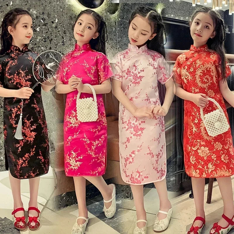 Summer Modern Cheongsam Children Girls Dresses Baby Fashion GlowCart