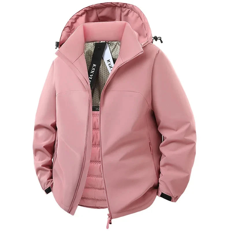 Jacket Mens Spring autumn New men jacket Solid color hooded GlowCart