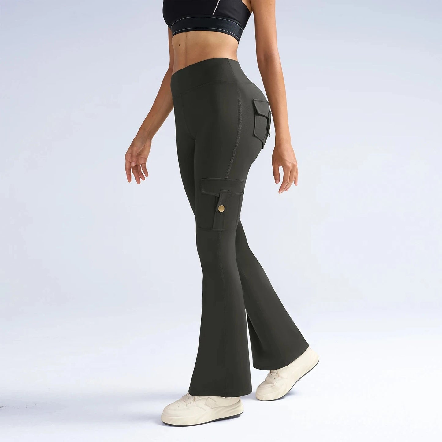 Newest Women Wide Leg High Stretch Yoga Leggings Naked GlowCart