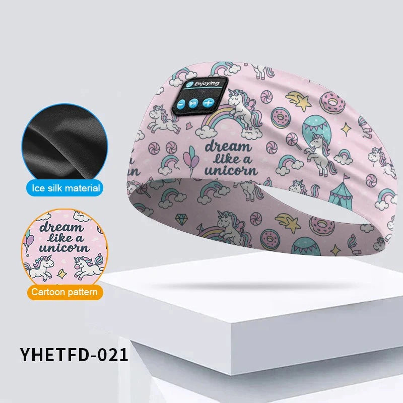 Kids Bluetooth Headphone Music Sport Headband Sleep Mask GlowCart