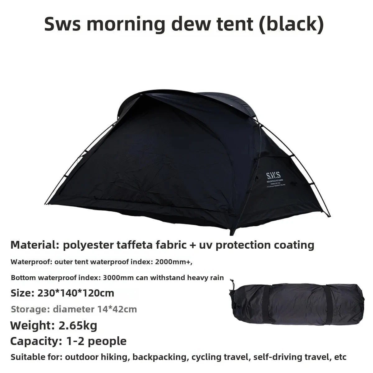 WELLHIKE Camping Expansion Tent Used With SWS Morning Dew GlowCart