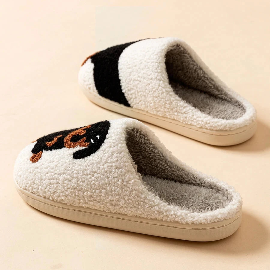 Cartoon Cute and Interesting Dachshund Dog Women Slippers GlowCart