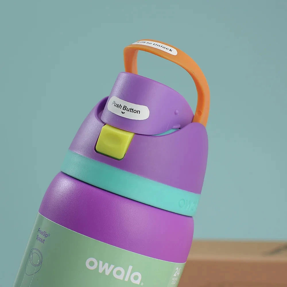 Owala Insulated Stainless Steel Water Bottle with Straw, GlowCart