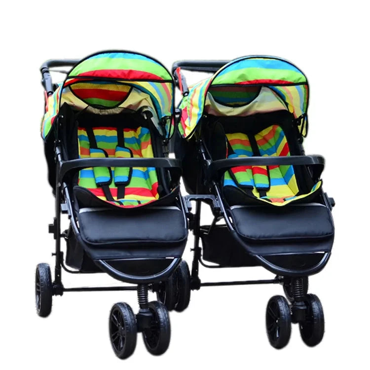 2025 Twin Baby Stroller Separable and Combinable, Foldable Stroller Enlarged and Widened, High-view Baby Stroller GlowCart