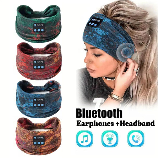 Bluetooth Earphones Sports Sleeping Headband Elastic GlowCart