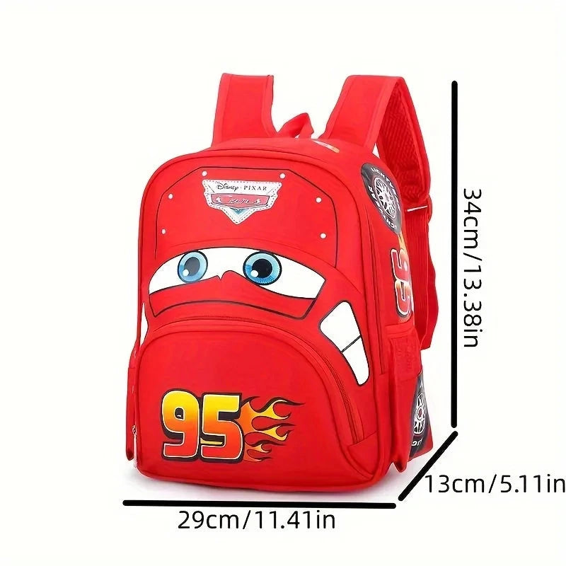 Disney 2025 New Kindergarten School Bag Cute Children's Backpack Cartoon Bag Cute Children's Backpack CartoonCar Backpack Casual GlowCart
