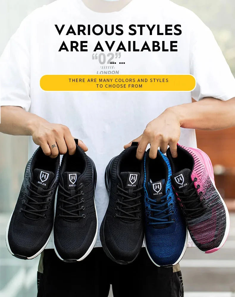 Lightweight Safety Shoes Women Men Air Cushion Work Sneakers GlowCart