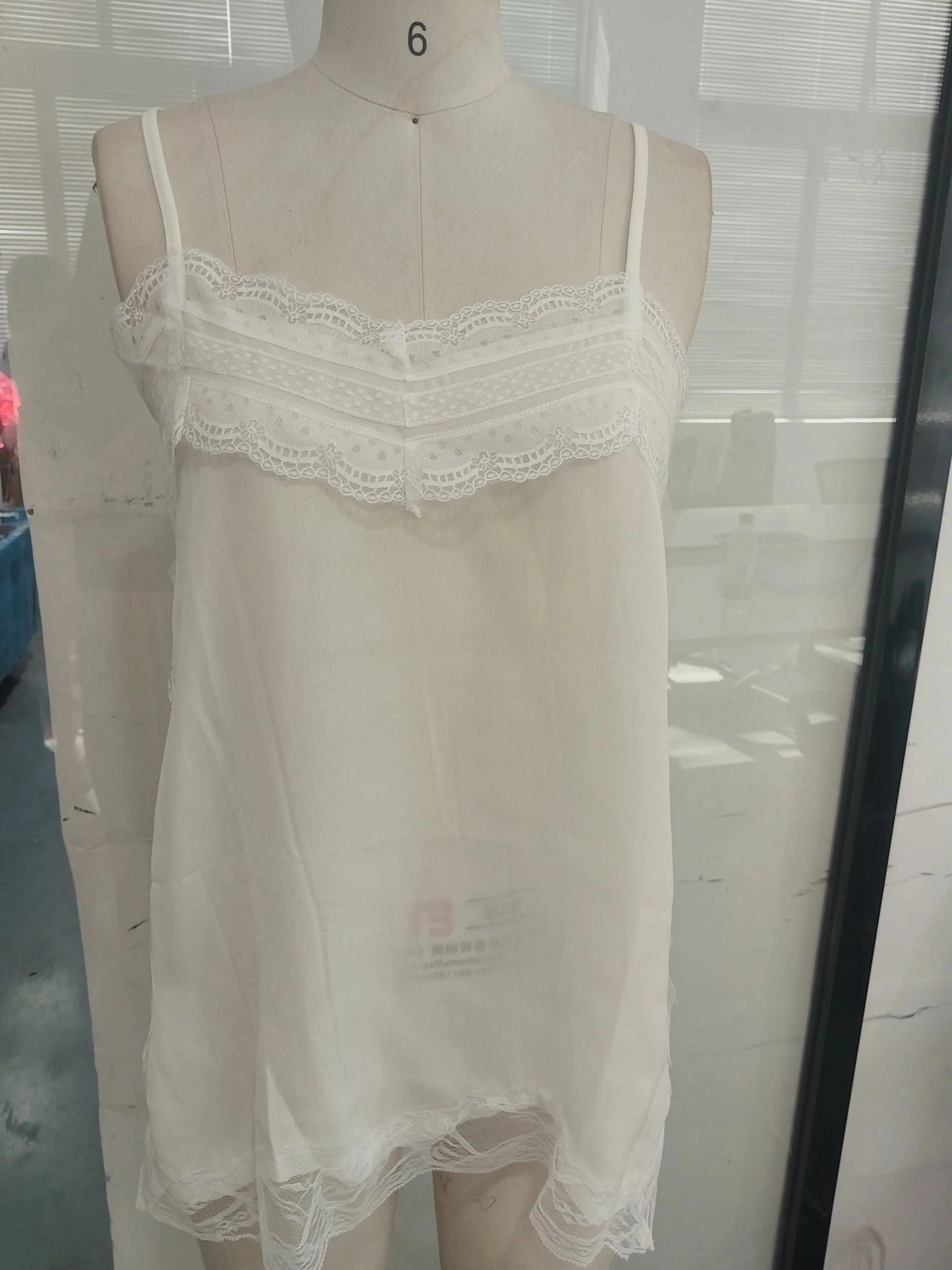 Sexy Lace Patchwork Sling Dress Women Satin Off-shoulder GlowCart