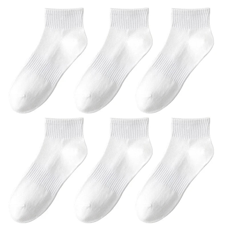6 pairs of short socks for women, 100% cotton, sweat GlowCart