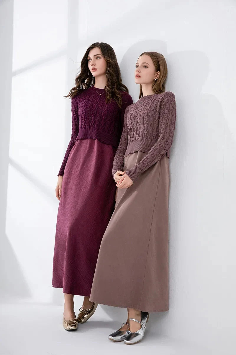 AS 2024 woman clothes short design Cable knitted tops + GlowCart