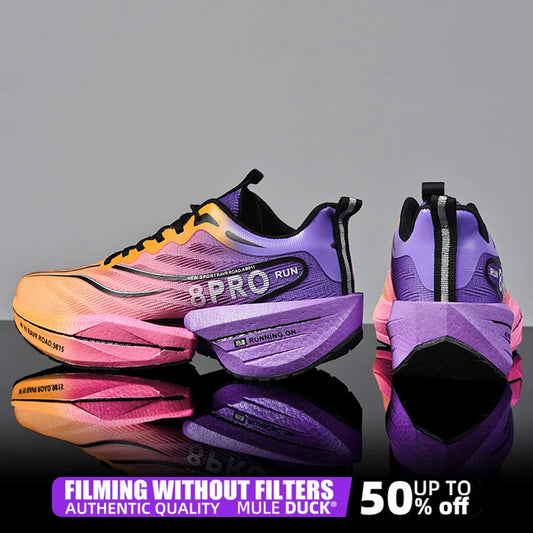 Speciality Carbon Plate Sports Running Shoes Marathon Air Cushion Men Breathable Lightweight Women Comfortable Nonskid Sneakers GlowCart