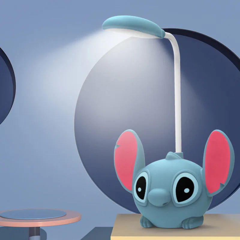 Led Lilo & Stitch Desk Lamp With Pencil Sharpener Foldable