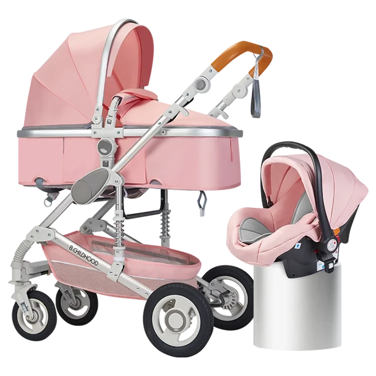 Baby Stroller ,Portable Baby Carriage,Fold Pram,Aluminum Frame High Landscape Stroller,for Newborn Baby trolley car seat GlowCart