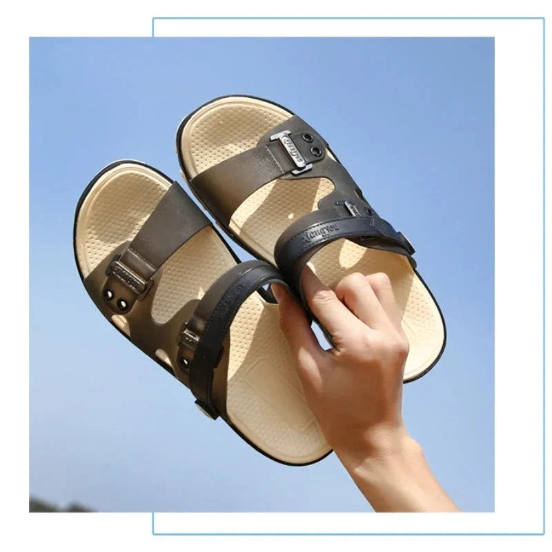 Summer Sandals Men Slippers Outdoor Beach Casual Shoes Zapatos De Hombre Indoor Durable Anti Slip Peep Toe New GlowCart