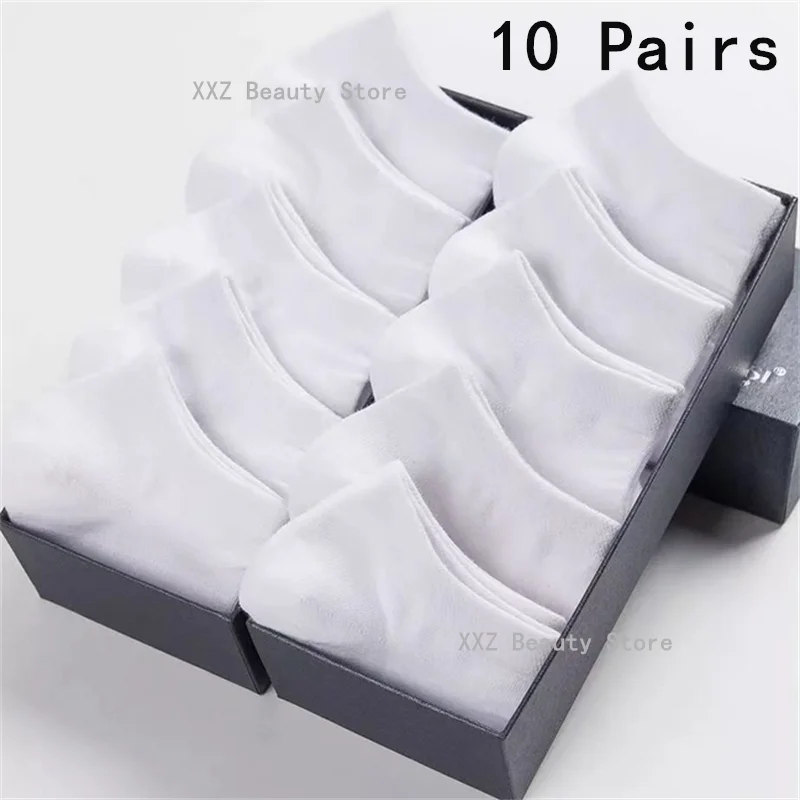 Breathable Boat Socks For Men Women, Invisible Low Cut, Non-Slip, No-Show Ankle Socks, Solid Color, Autumn, 5 Pairs, 10 Pairs GlowCart