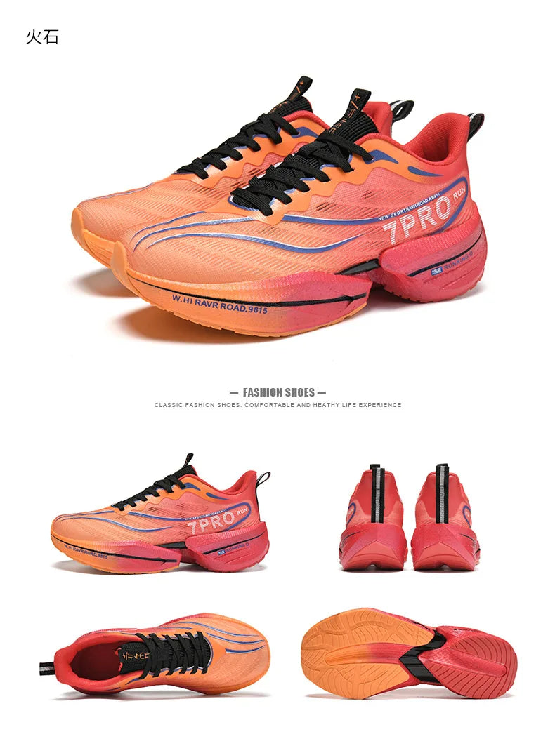 Speciality Carbon Plate Sports Running Shoes Marathon Air Cushion Men Breathable Lightweight Women Comfortable Nonskid Sneakers GlowCart