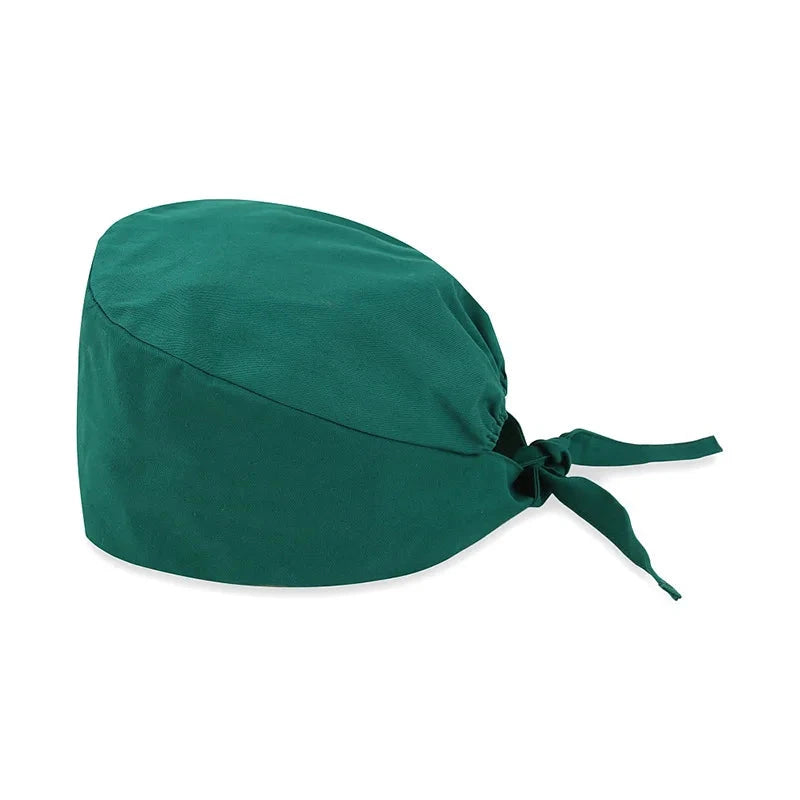 Unisex Women Scrub Nurse Caps Solid Color Adjustable GlowCart