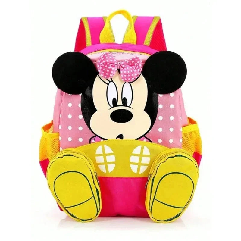 MINISO New Cute Mickey Mouse Cartoon Backpack Burden-Reducing Spine Protector Student Bag Cross-border Versatile School Bag GlowCart