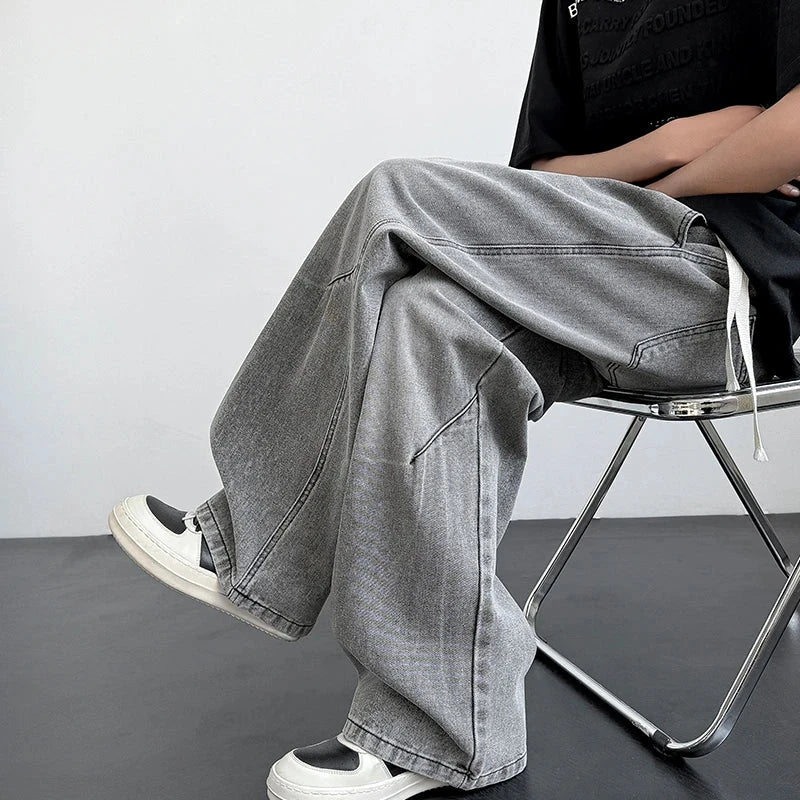 New 2025 men's HIHOP style casual long jeans classic GlowCart