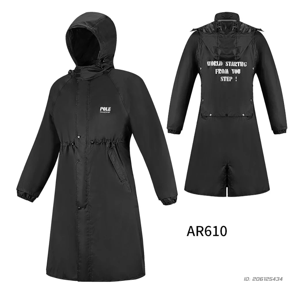 Women Men Waterproof Long Raincoat Motorcycle Riding GlowCart