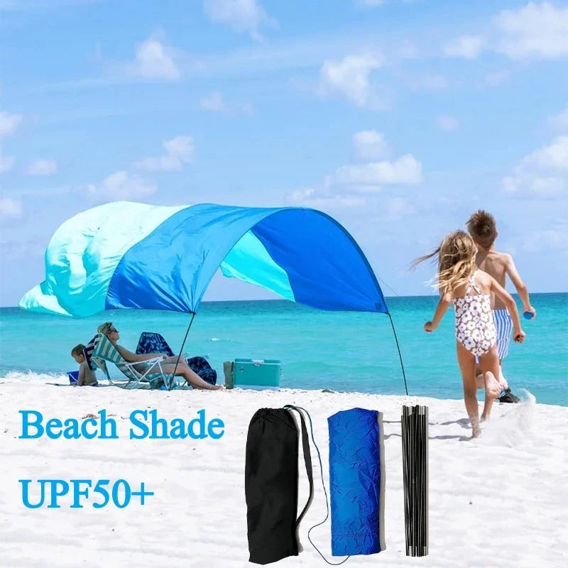 Outdoor Beach Shade UPF50+ Beach Canopy Sun Shade Tent GlowCart