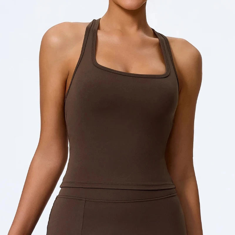 Hearuisavy Shockproof Yoga Vest Running Gym Tank Top Women Fitness Quick-Dry Workout Vest Female Sports Sleeveless Top Women GlowCart