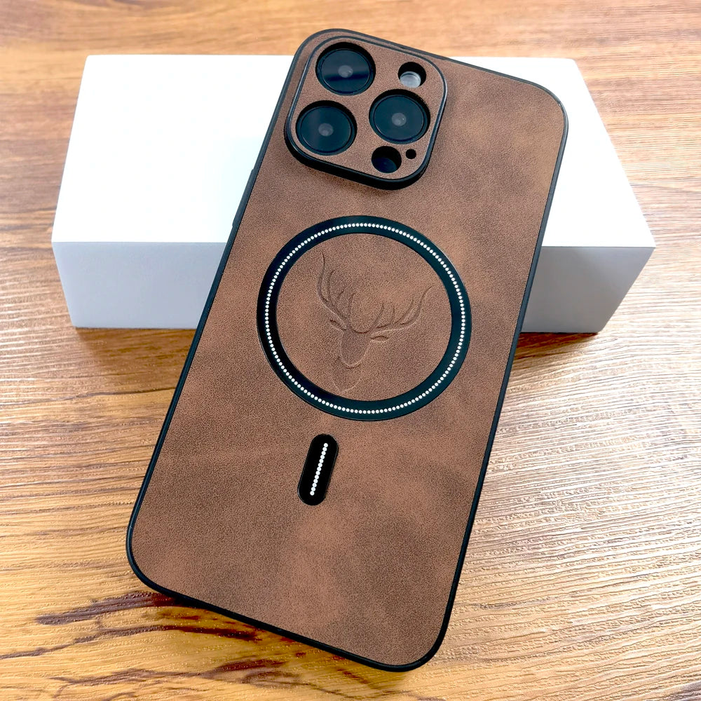 Luxury PU Leather Deer Case For iPhone 17 Air 16 15 14 13 12