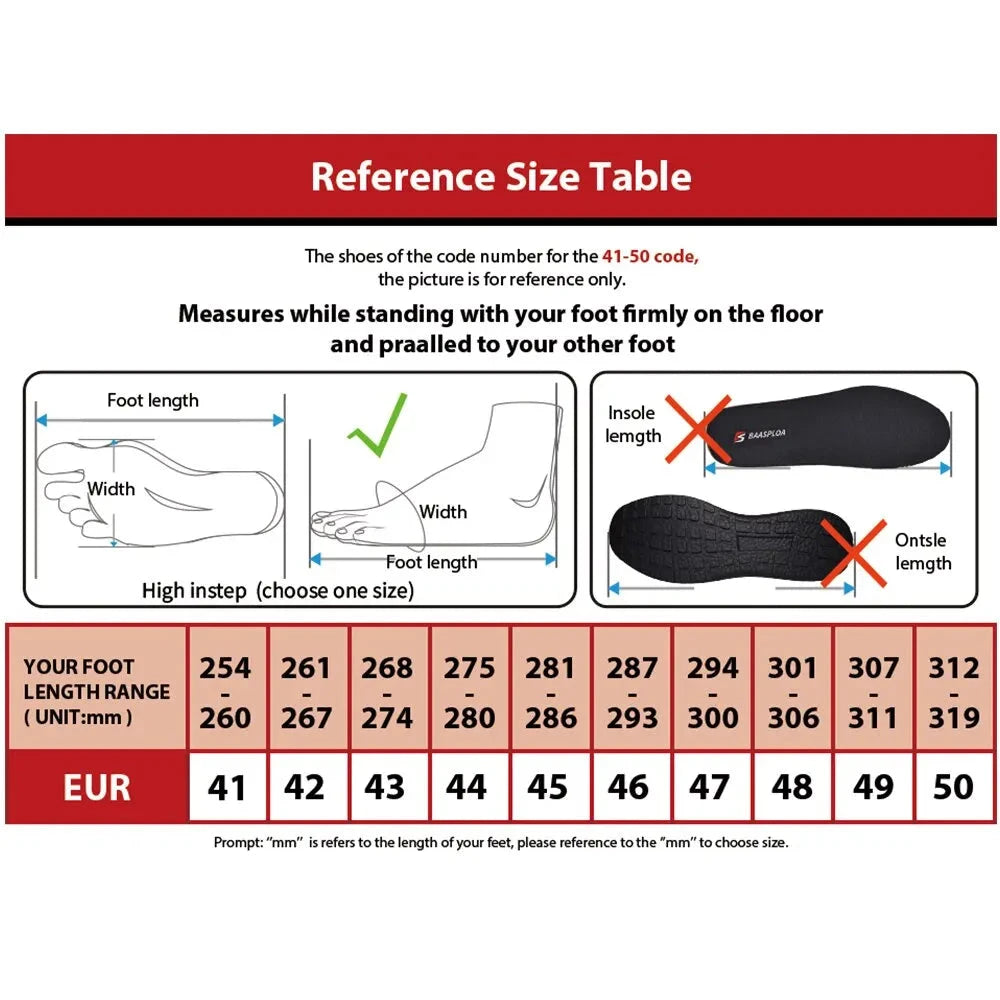 Baasploa Men Running Shoes Lightweight Sneakers Designer GlowCart