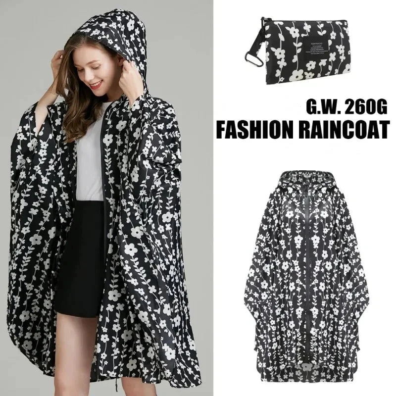 Hooded Rain Poncho Jacket Coat Waterproof Rain Poncho GlowCart