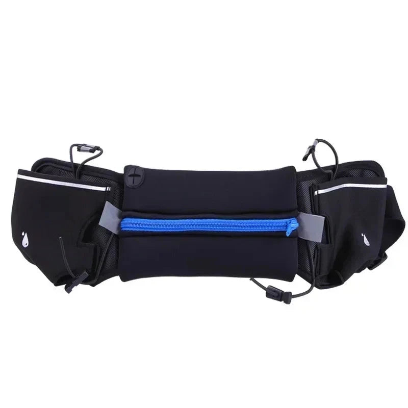 Men/Women Marathon Trail Running Waist Pack For Phone Water Bottle Sports Fanny Pack Fitness Dual Pocket Running Belt Waist Bag GlowCart