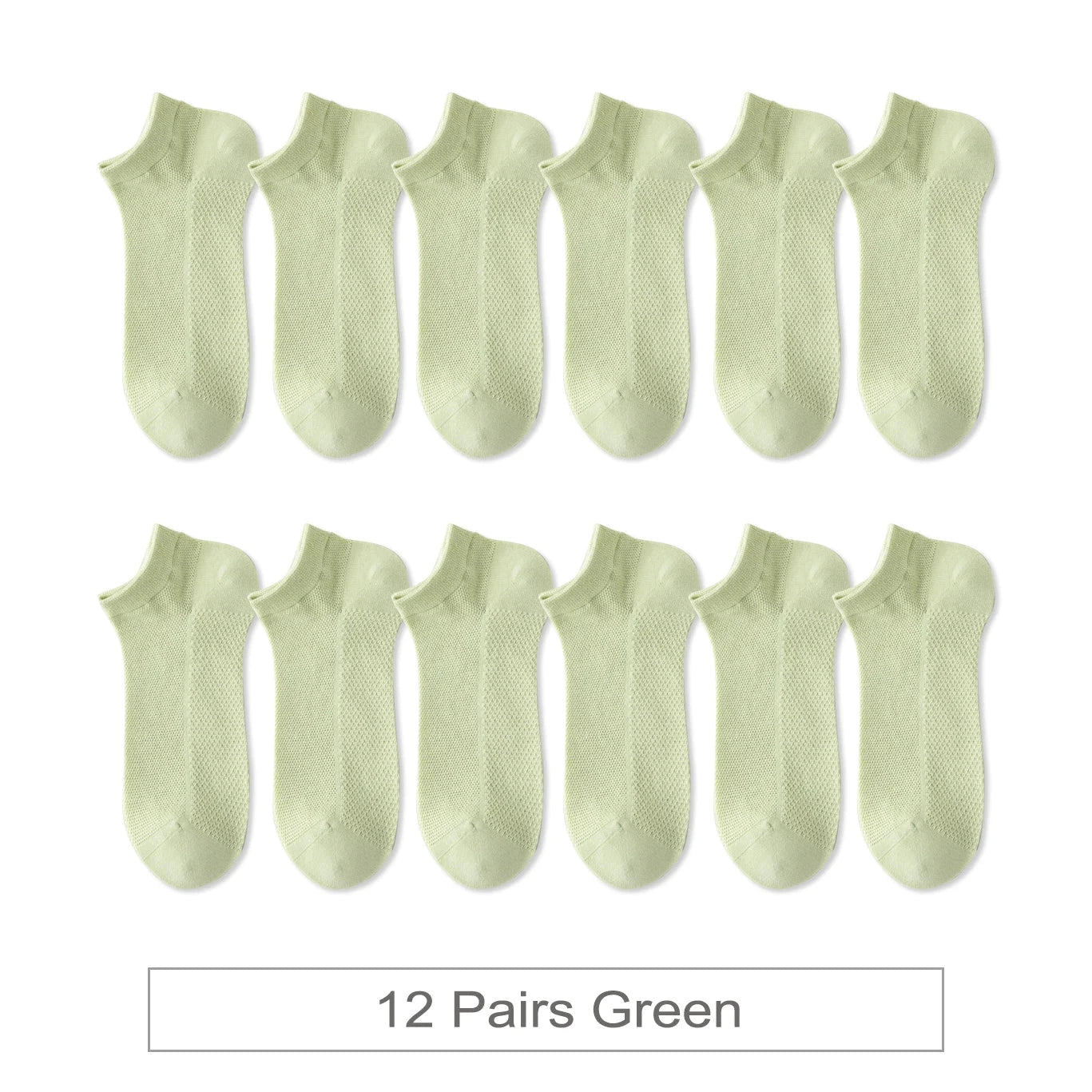 12 Pairs New Woman Cotton Socks Short Thin Mesh Breathable GlowCart