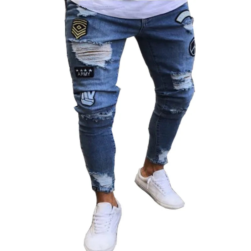 2024 Men Jeans Solid Pockets Stretch Denim Straight Pants Spring Summer Business Casual Trousers Daily Streetwear Men's Clothing GlowCart
